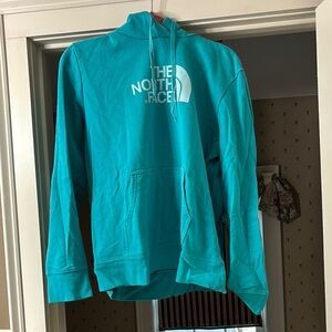 Teal north face hoodie